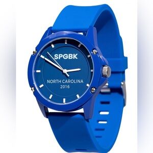 SPGBK Unisex Bronco Three Hand Quartz Blue Silicone Watch